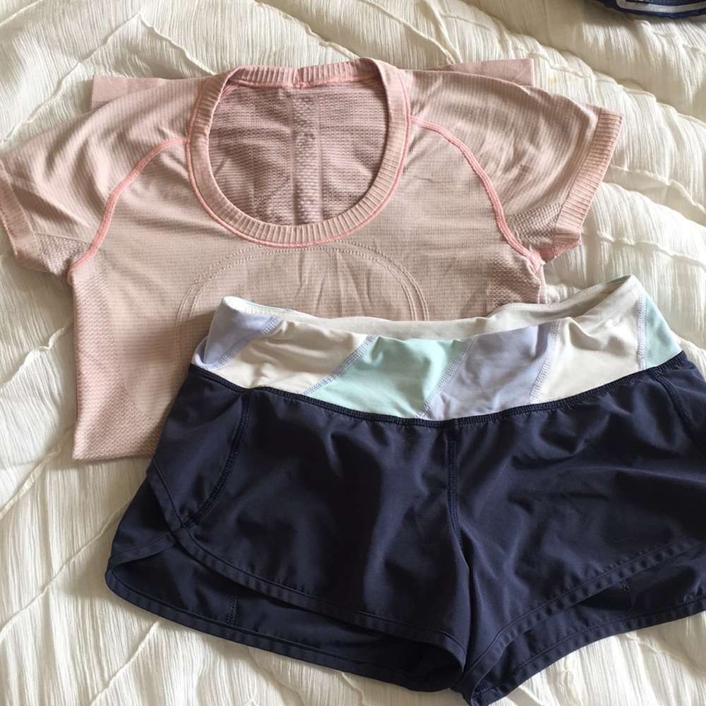 Lululemon athletica shirt and shorts